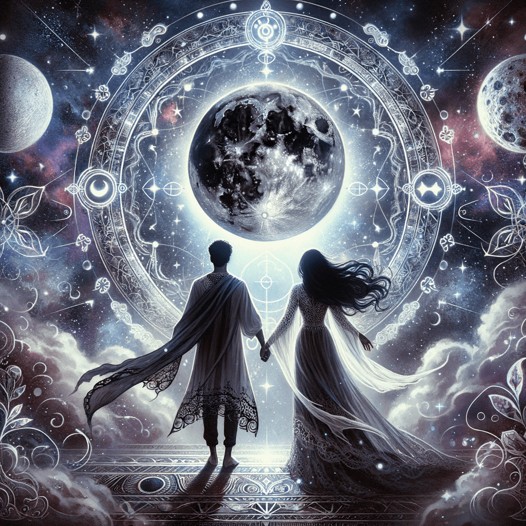 Astrology graphic showing Black Moon Lilith symbol over a zodiac wheel highlighting the Seventh House of relationships.