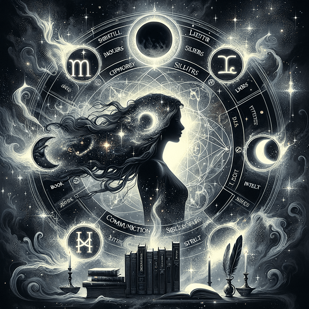 Black Moon Lilith in the third house of a natal chart, the house of speech, learning and siblings