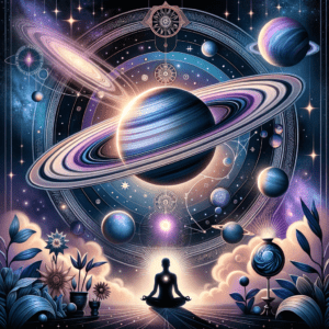 Illustration astrologique de Saturne en Maison XII