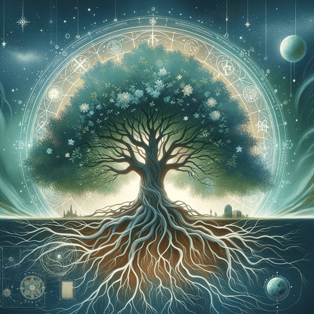 North node in the 4th house of a whole sign birth chart, with the south node opposite in the 10th house