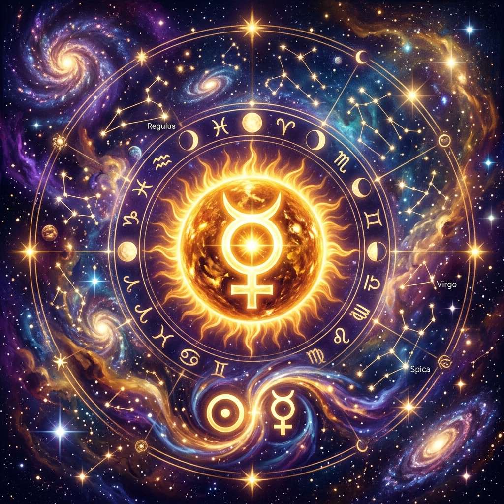 Sun conjunct Mercury: small Mercury passing in front of the bright Sun
